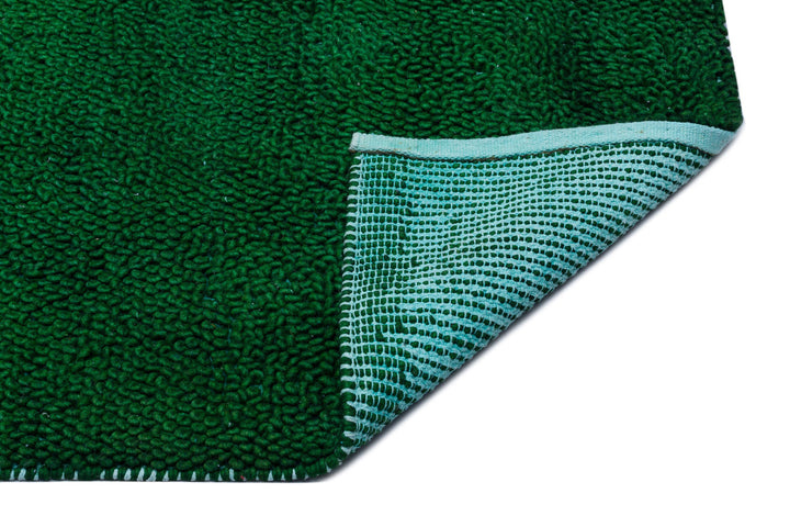 Cretan Green Striped Wool Hand-Woven Carpet 134 x 185