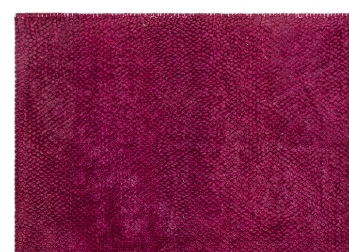 Cretan Pink Striped Wool Hand-Woven Carpet 133 x 185