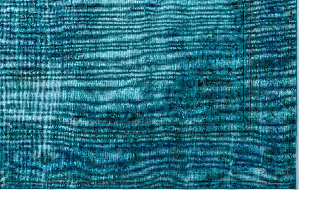 Athens Turquoise Tumbled Wool Hand Woven Carpet 207 x 313