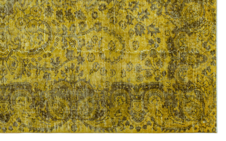 Athens Yellow Tumbled Wool Hand Woven Carpet 156 x 255
