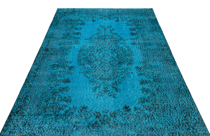 Athens Turquoise Tumbled Wool Hand Woven Carpet 167 x 276