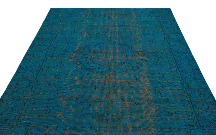 Athens Turquoise Tumbled Wool Hand Woven Rug 194 x 270