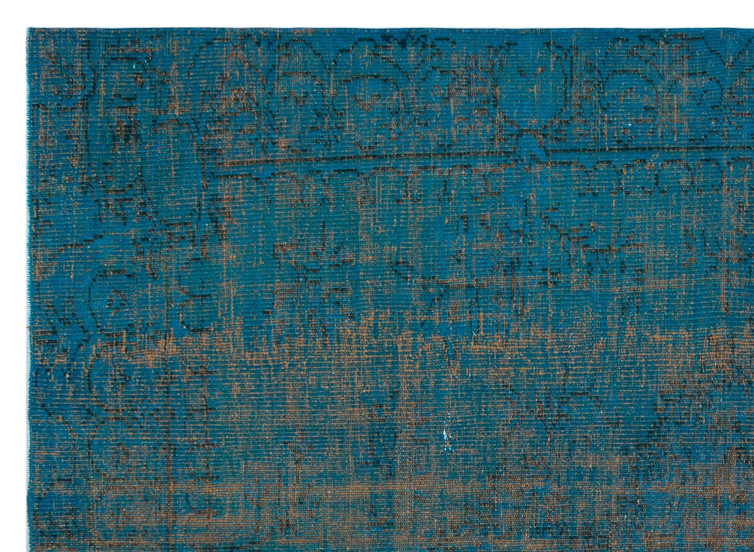 Athens Turquoise Tumbled Wool Hand Woven Rug 194 x 270