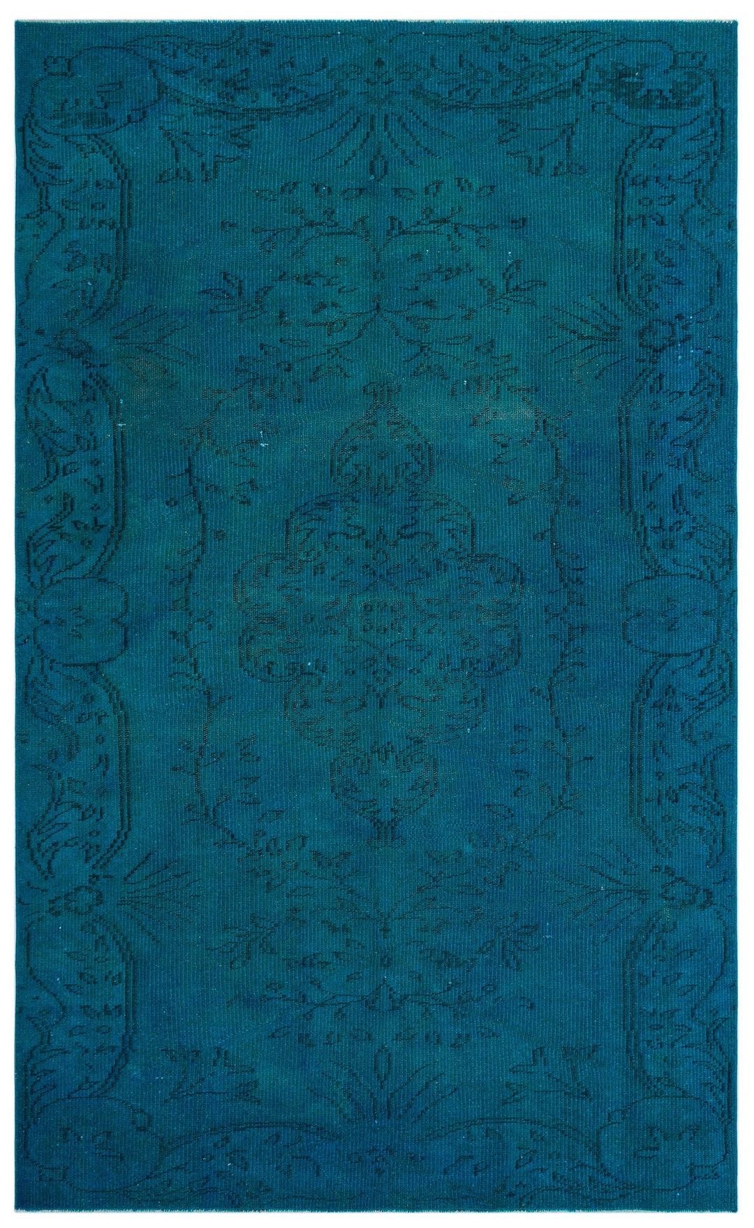 Athens Turquoise Tumbled Wool Hand Woven Carpet 161 x 256