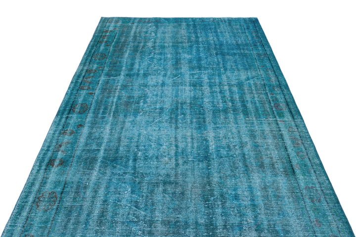 Athens Turquoise Tumbled Wool Hand Woven Rug 172 x 300