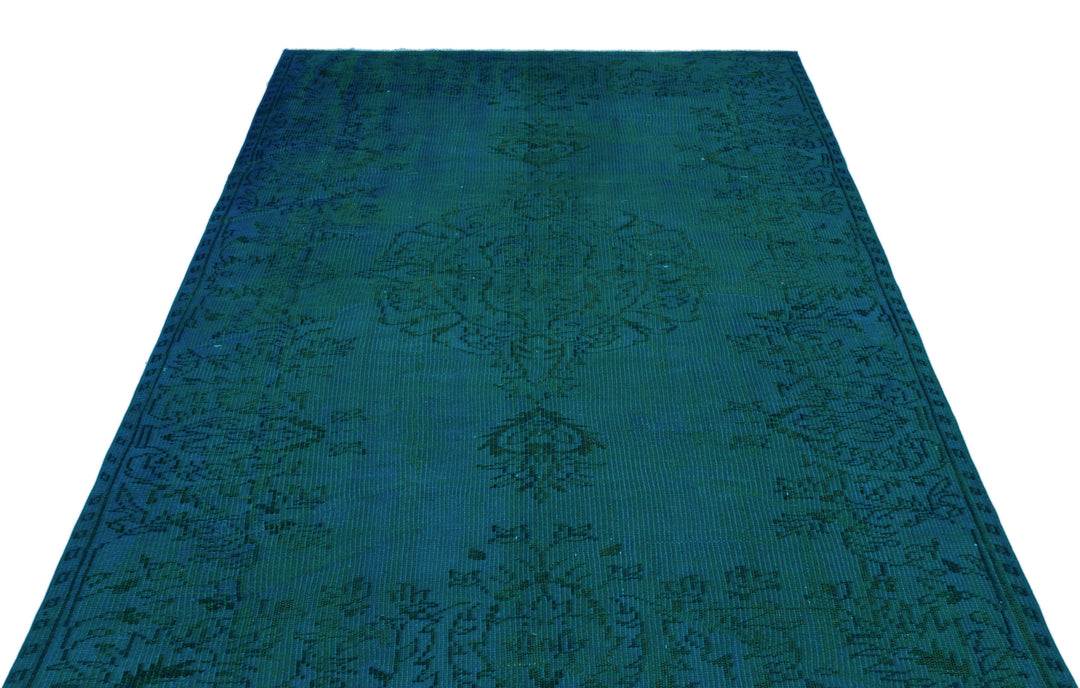 Athens Turquoise Tumbled Wool Hand Woven Carpet 161 x 240