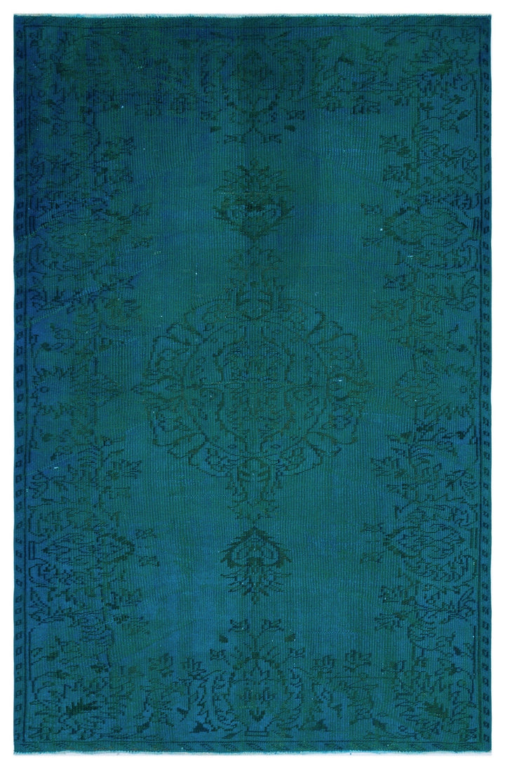 Athens Turquoise Tumbled Wool Hand Woven Carpet 161 x 240