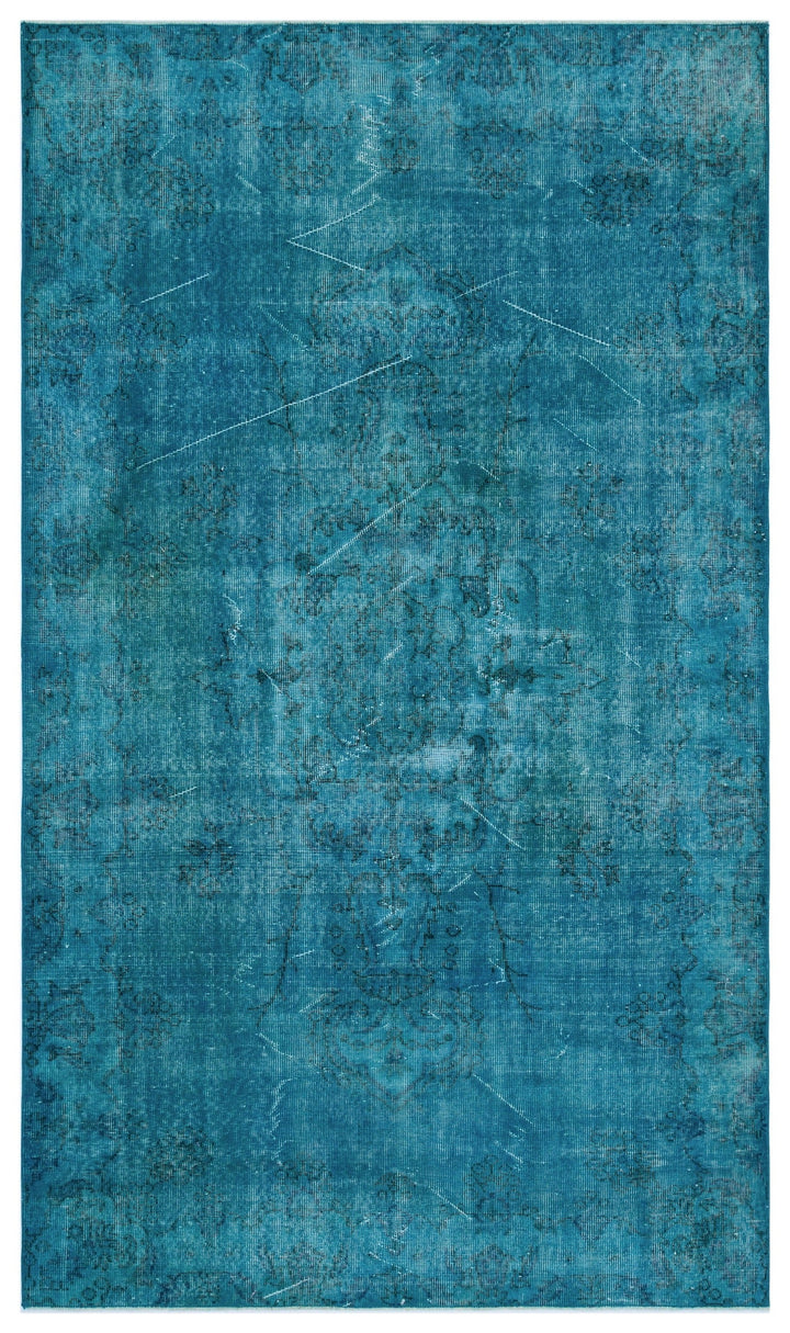 Athens Turquoise Tumbled Wool Hand Woven Carpet 166 x 281