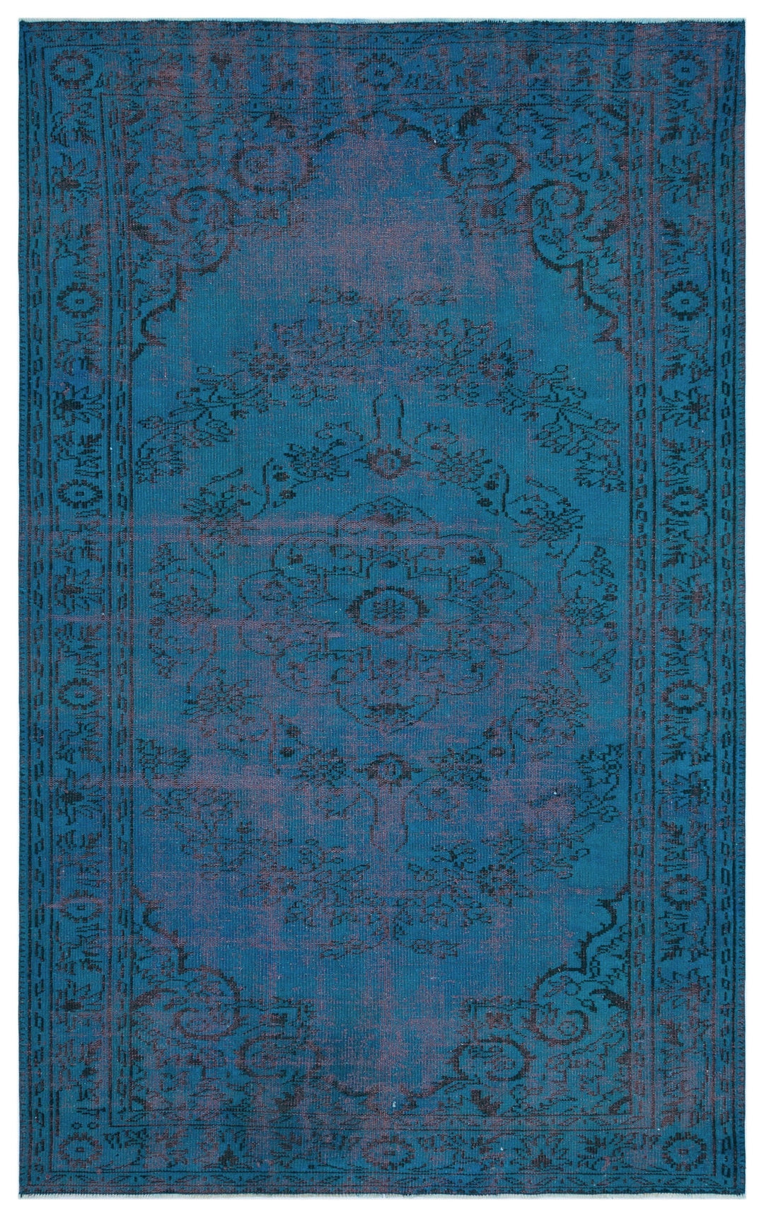 Athens Turquoise Tumbled Wool Hand Woven Carpet 178 x 288