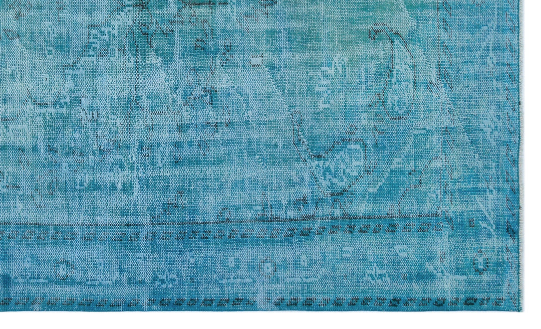 Athens Turquoise Tumbled Wool Hand Woven Carpet 163 x 272