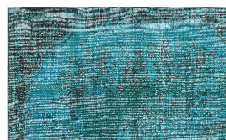 Athens Turquoise Tumbled Wool Hand Woven Carpet 165 x 271