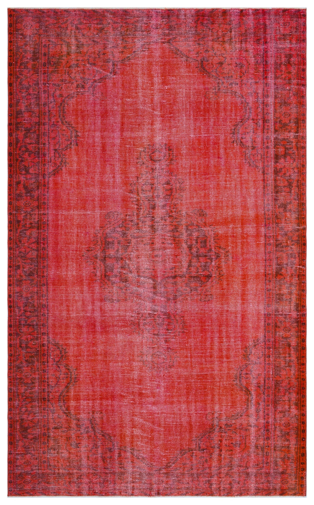 Athens Red Tumbled Wool Hand Woven Carpet 179 x 291
