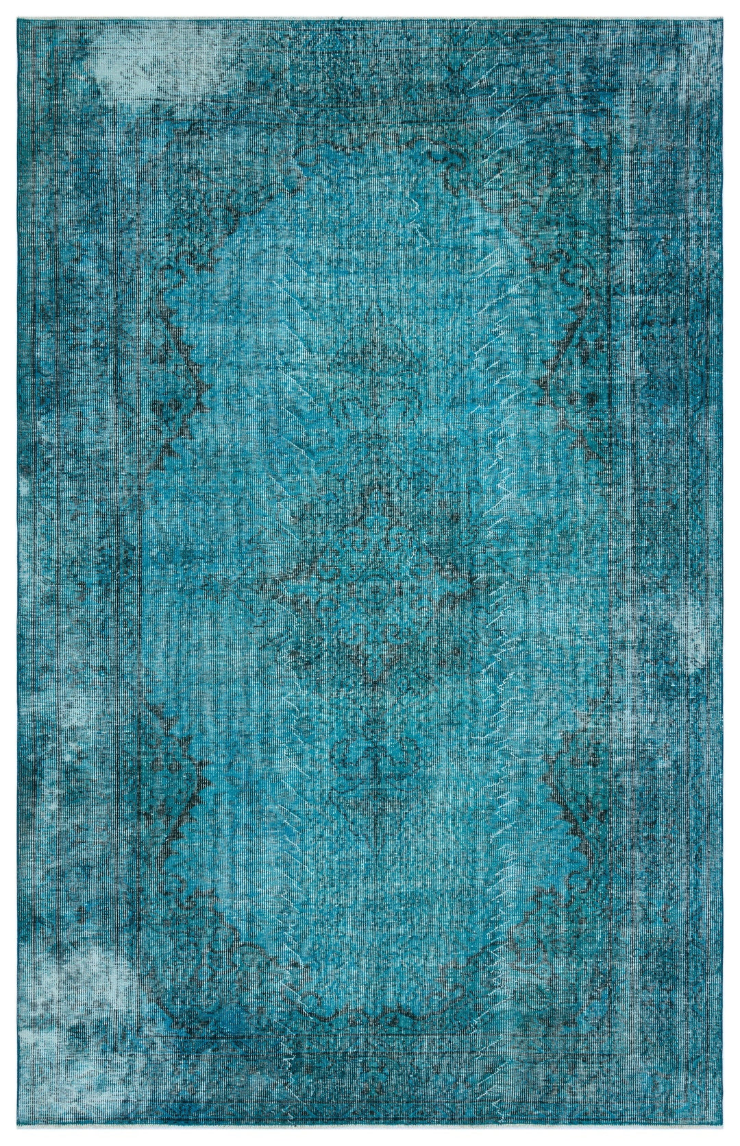 Athens Turquoise Tumbled Wool Hand Woven Rug 171 x 266