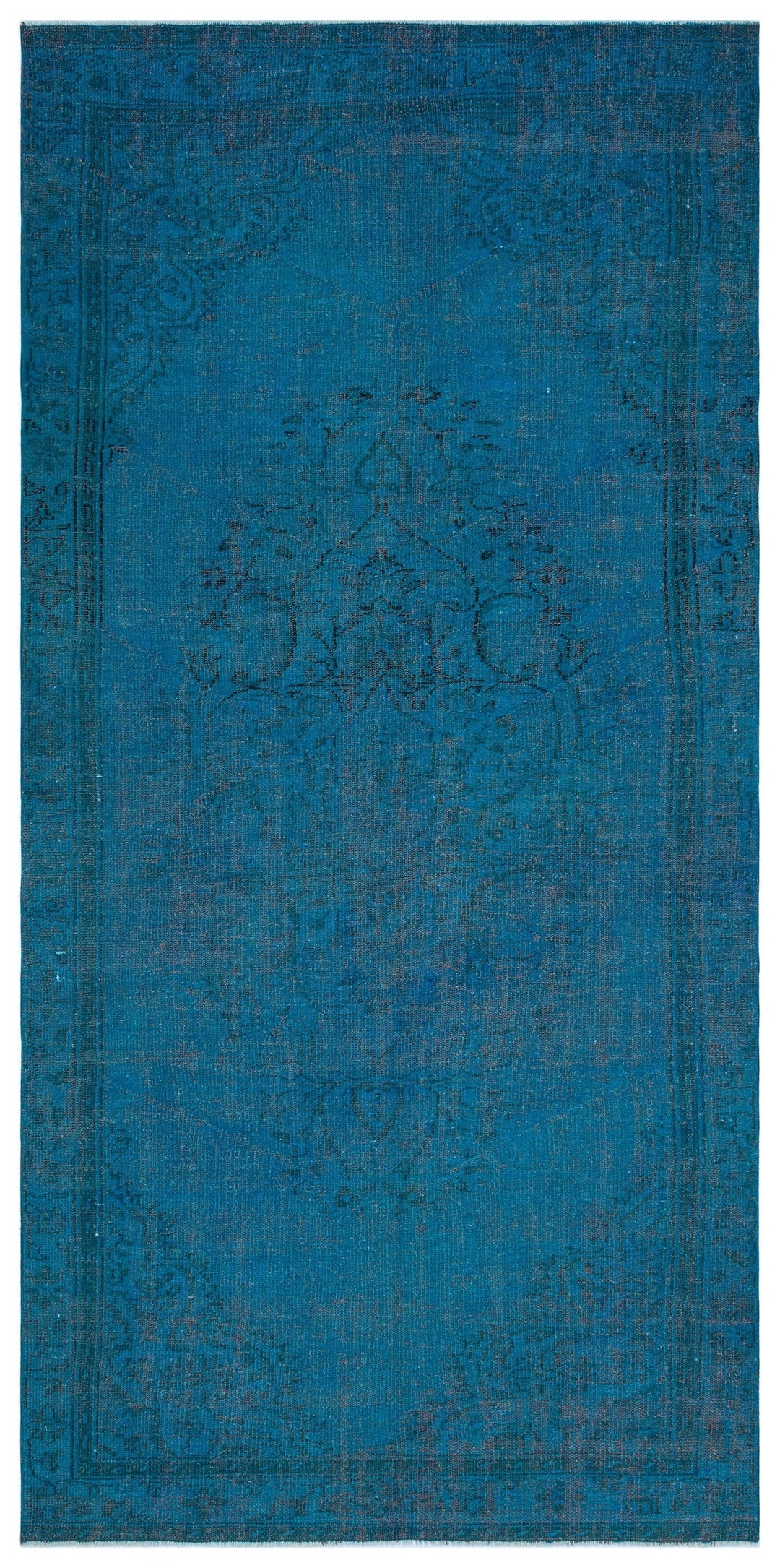 Athens Turquoise Tumbled Wool Hand Woven Carpet 146 x 297
