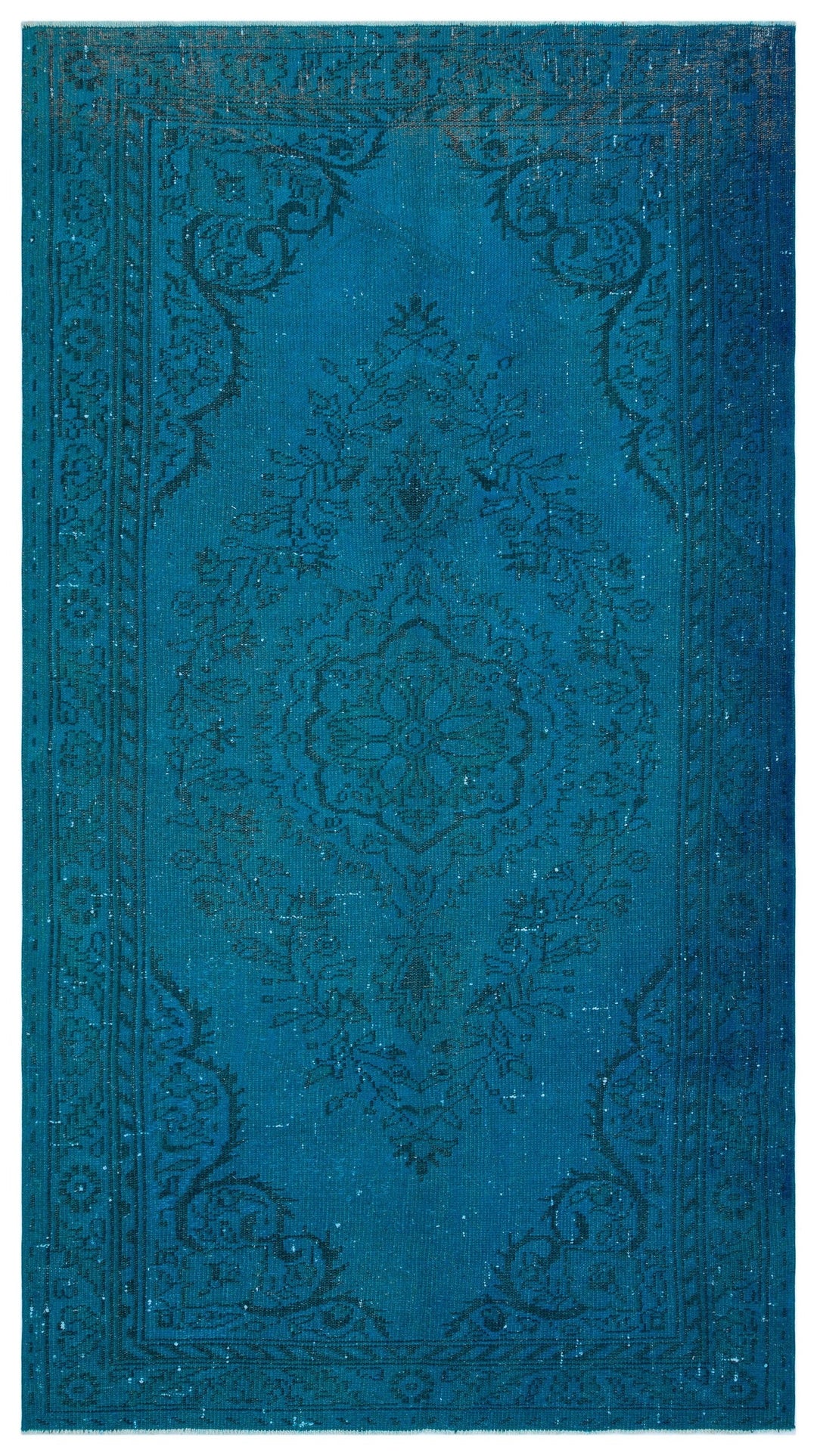 Athens Turquoise Tumbled Wool Hand Woven Rug 141 x 268