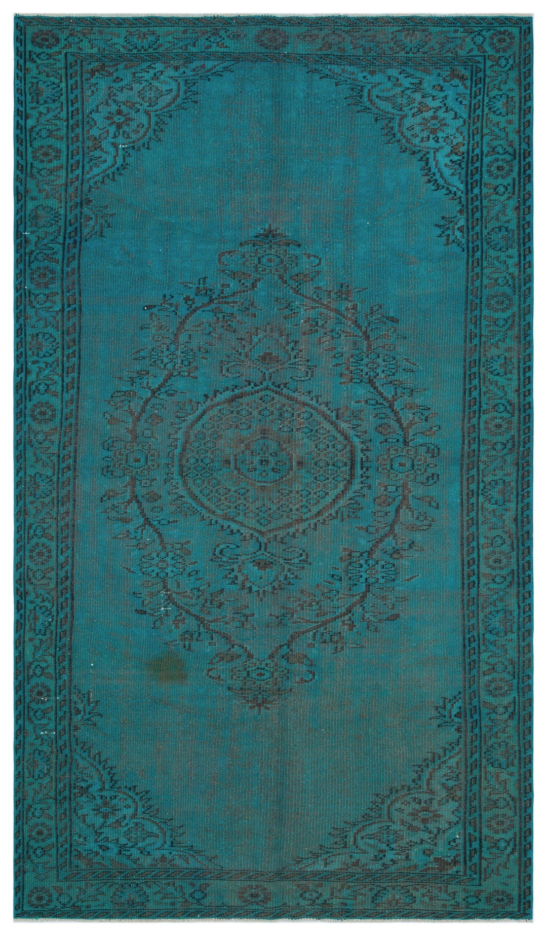 Athens Turquoise Tumbled Wool Hand Woven Carpet 157 x 275