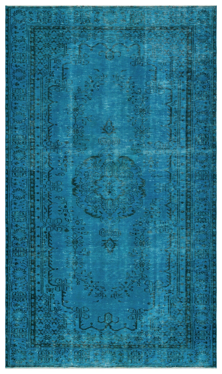 Athens Turquoise Tumbled Wool Hand Woven Carpet 161 x 274