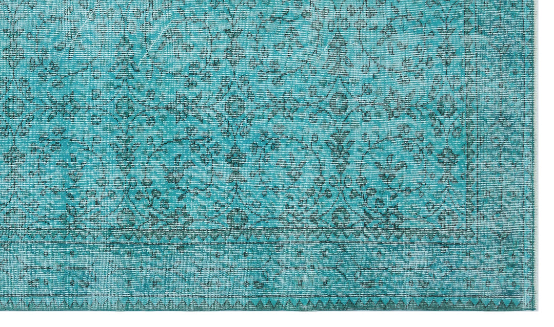Athens Turquoise Tumbled Wool Hand Woven Carpet 159 x 278