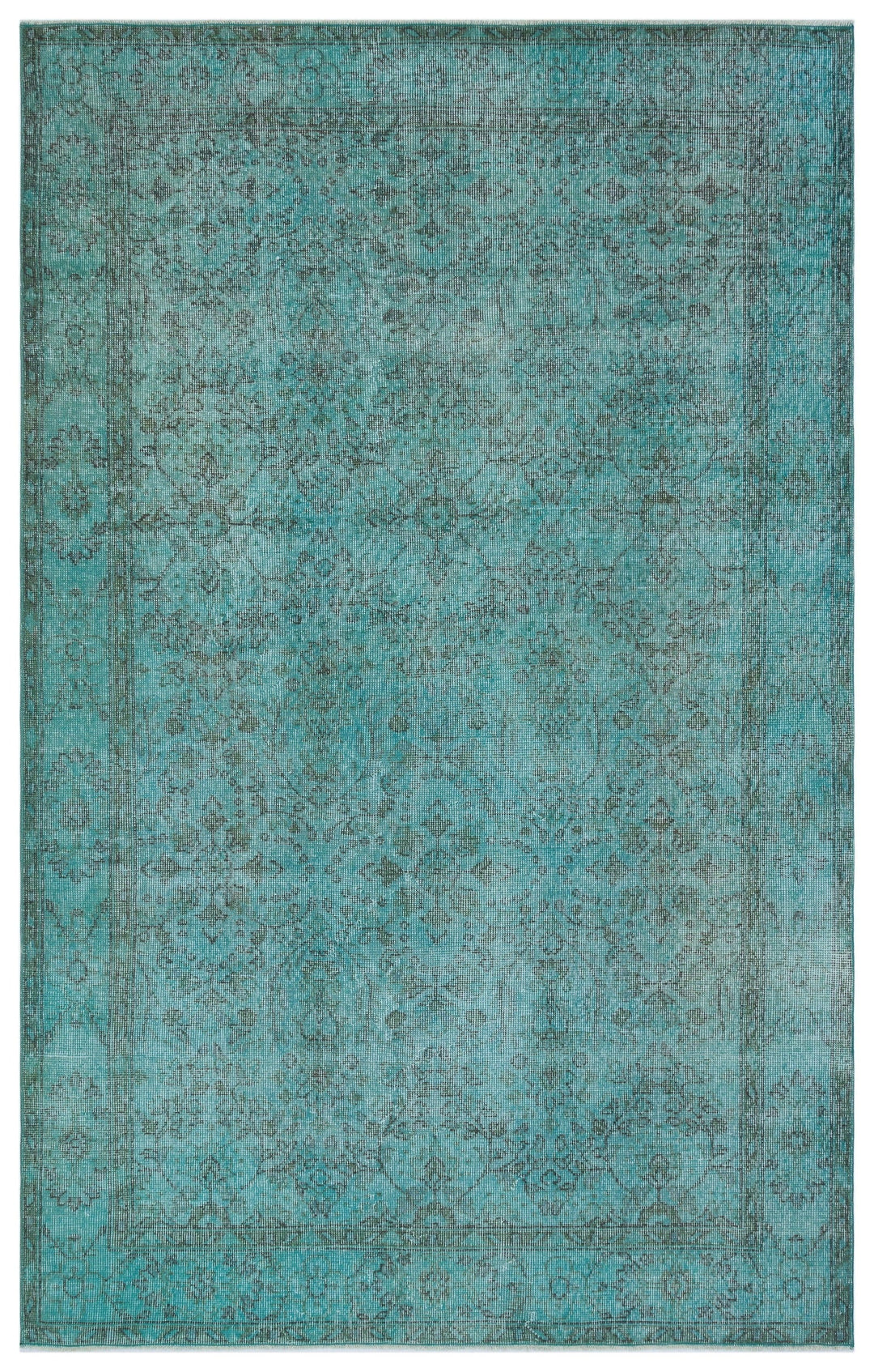 Athens Turquoise Tumbled Wool Hand Woven Rug 172 x 275