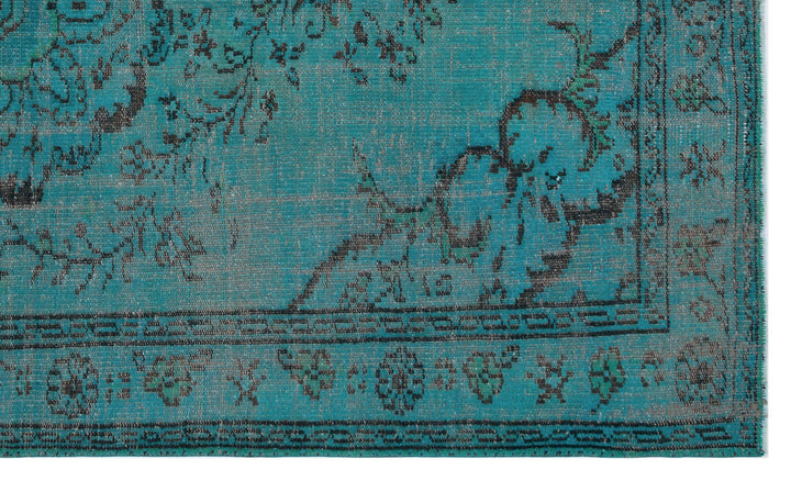 Athens Turquoise Tumbled Wool Hand Woven Carpet 164 x 275