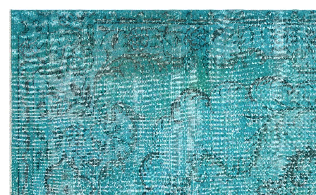 Athens Turquoise Tumbled Wool Hand Woven Carpet 170 x 281