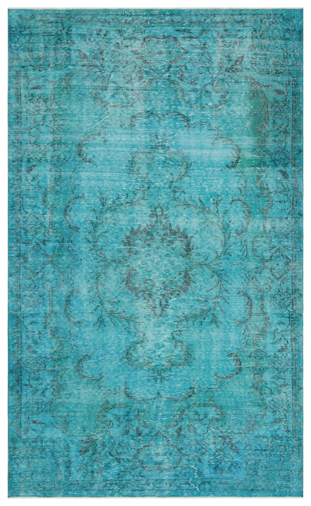 Athens Turquoise Tumbled Wool Hand Woven Carpet 170 x 281
