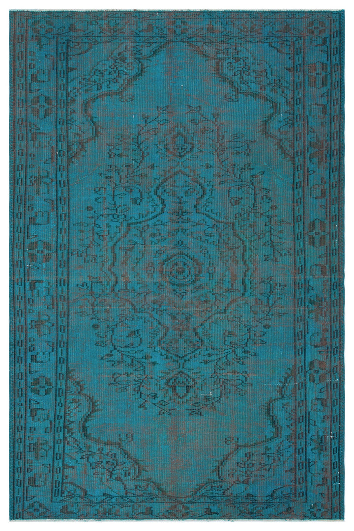Athens Turquoise Tumbled Wool Hand Woven Carpet 156 x 237