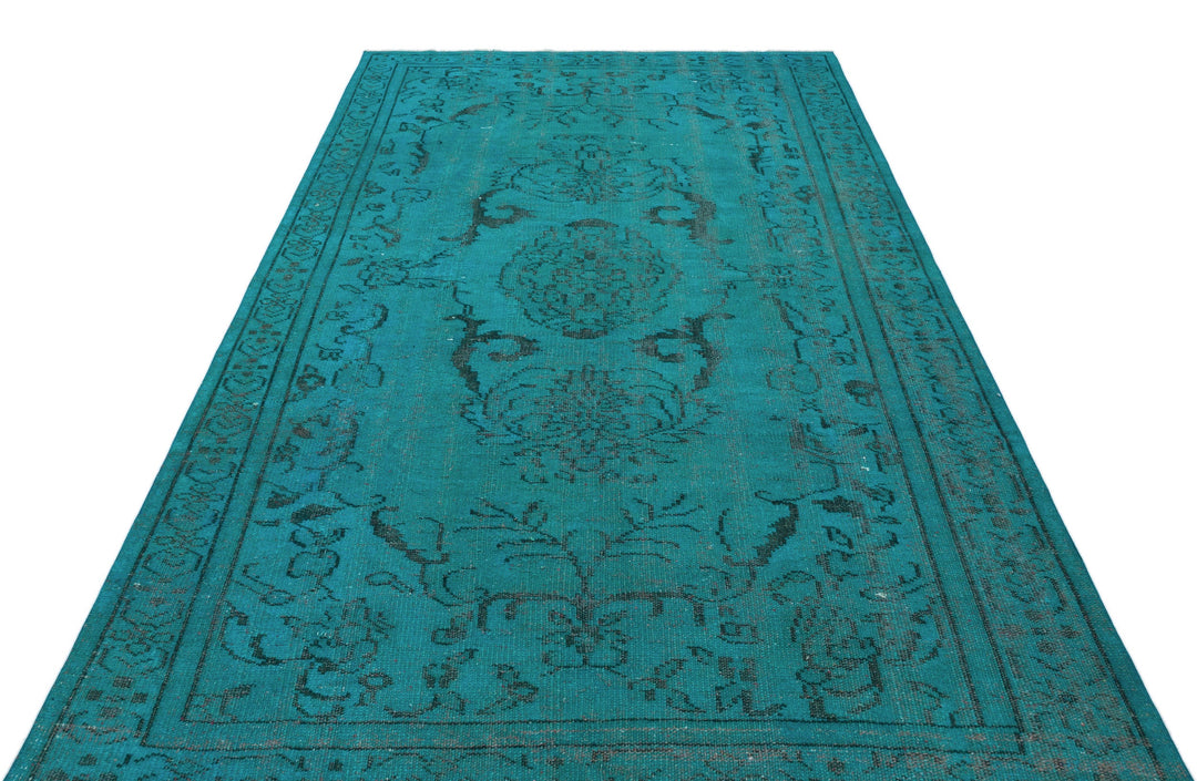 Athens Turquoise Tumbled Wool Hand Woven Rug 166 x 270