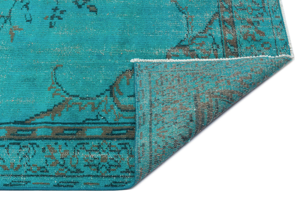 Athens Turquoise Tumbled Wool Hand Woven Carpet 151 x 246
