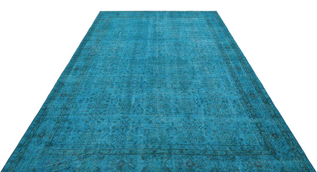 Athens Turquoise Tumbled Wool Hand Woven Carpet 210 x 315