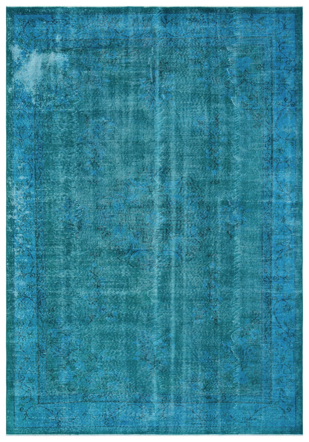 Athens Turquoise Tumbled Wool Hand Woven Carpet 208 x 300