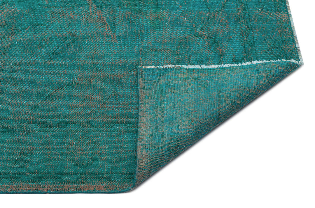 Athens Turquoise Tumbled Wool Hand Woven Carpet 166 x 254