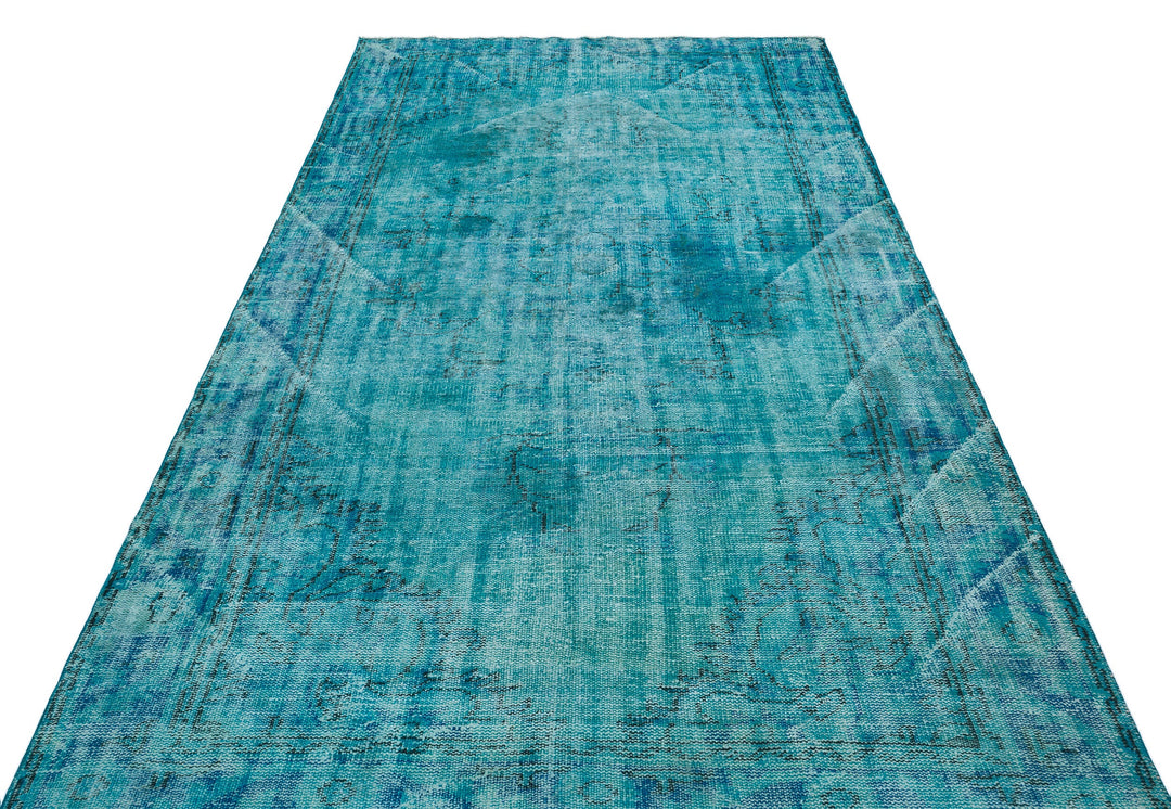 Athens Turquoise Tumbled Wool Hand Woven Carpet 173 x 292