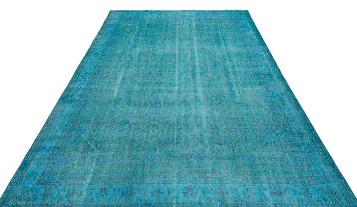 Athens Turquoise Tumbled Wool Hand Woven Carpet 214 x 304
