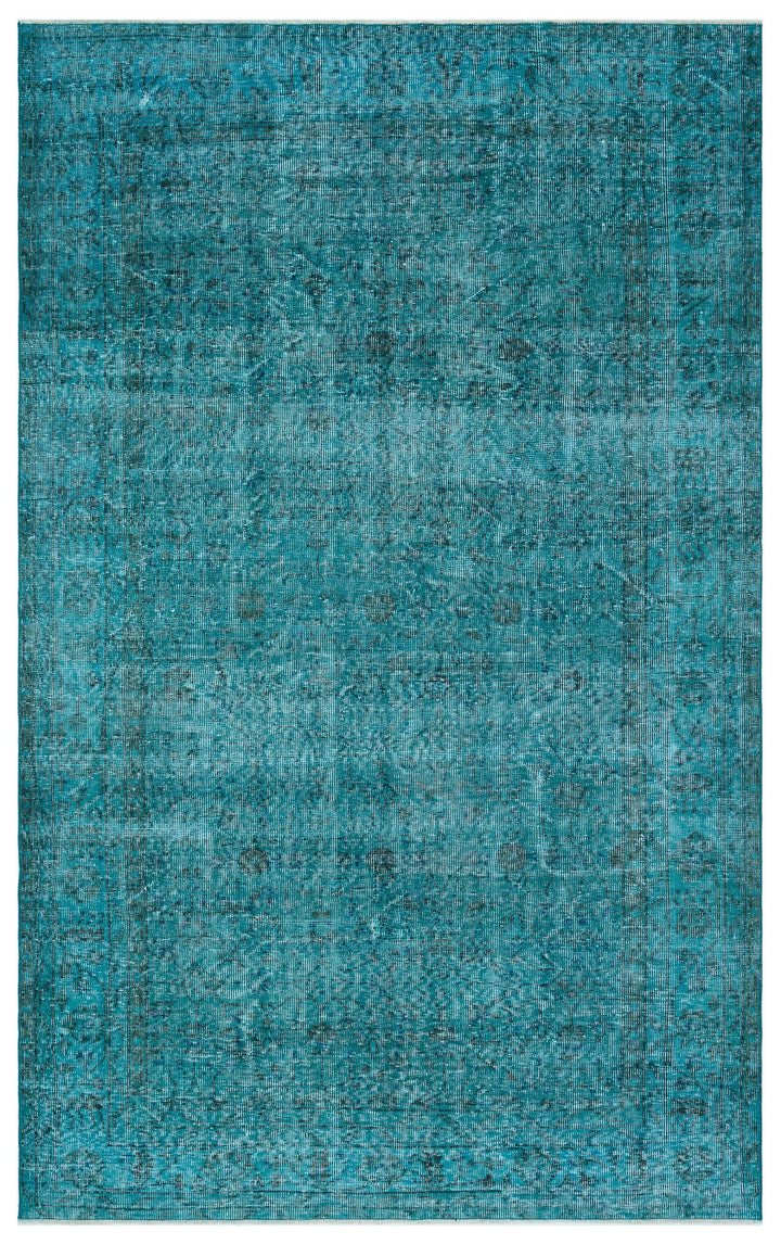 Athens Turquoise Tumbled Wool Hand Woven Carpet 173 x 283