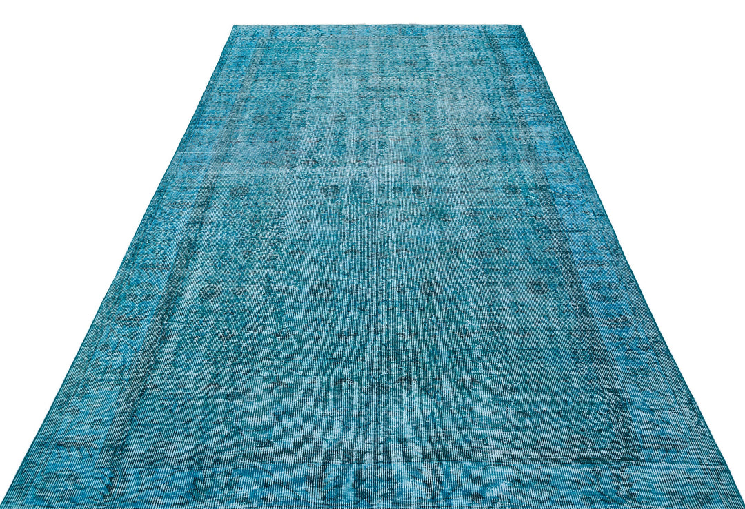 Athens Turquoise Tumbled Wool Hand Woven Carpet 168 x 276