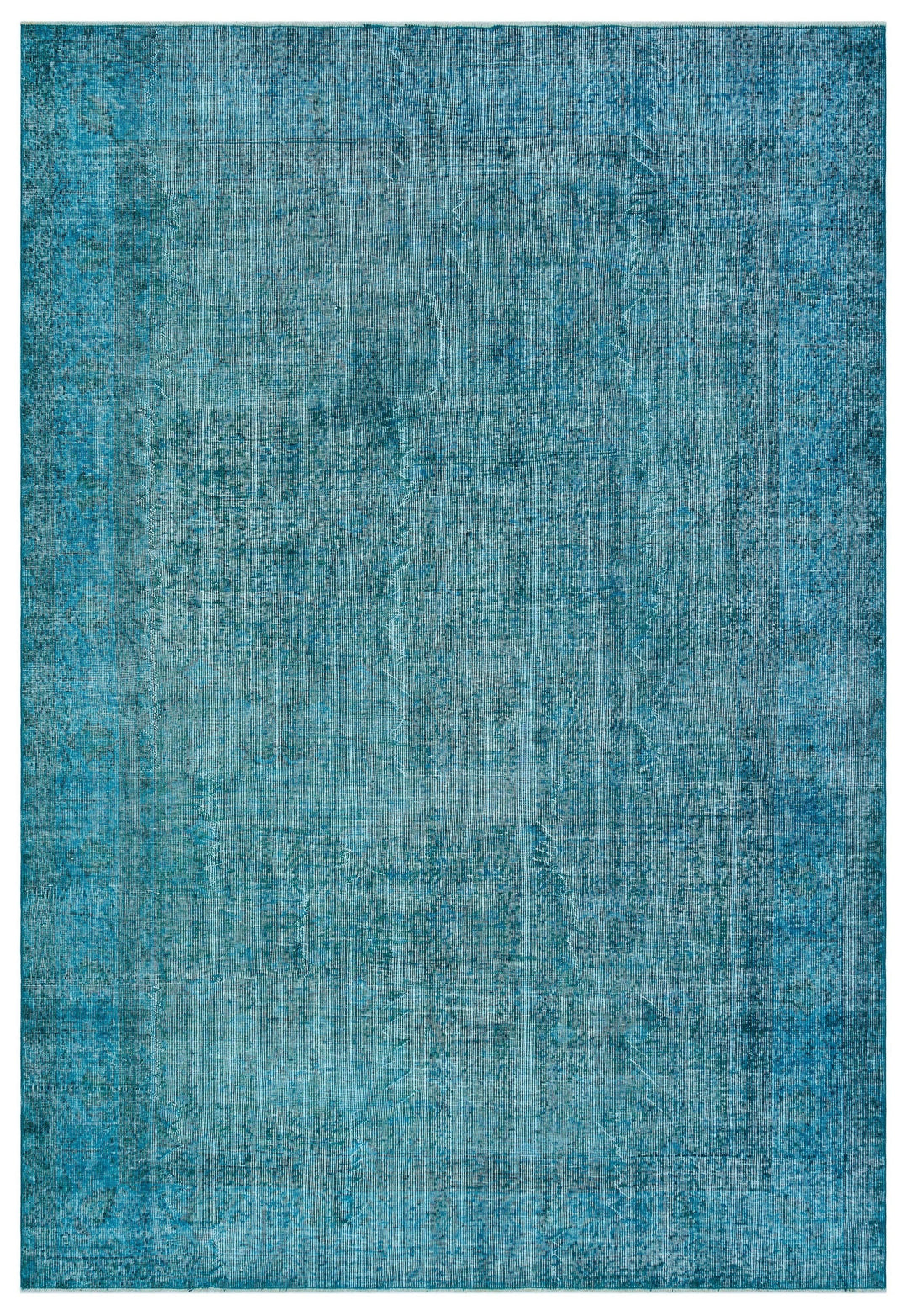 Athens Turquoise Tumbled Wool Hand Woven Carpet 213 x 306