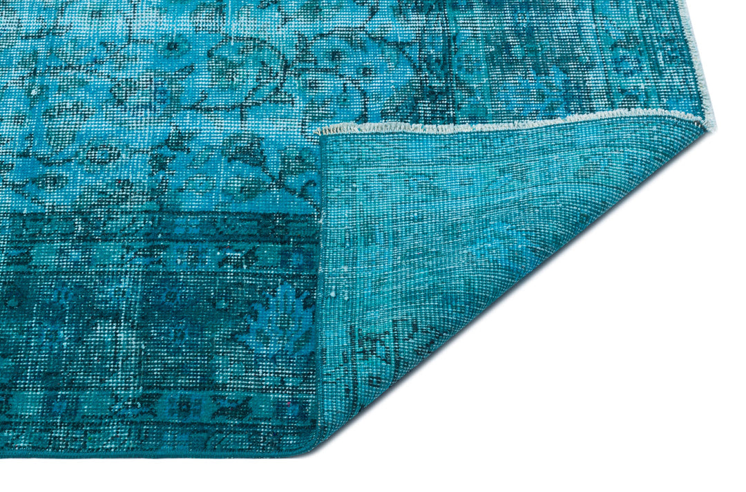 Athens Turquoise Tumbled Wool Hand Woven Carpet 208 x 290