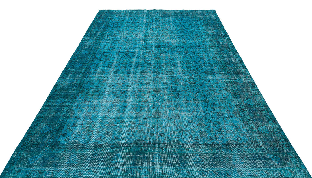 Athens Turquoise Tumbled Wool Hand Woven Carpet 208 x 290