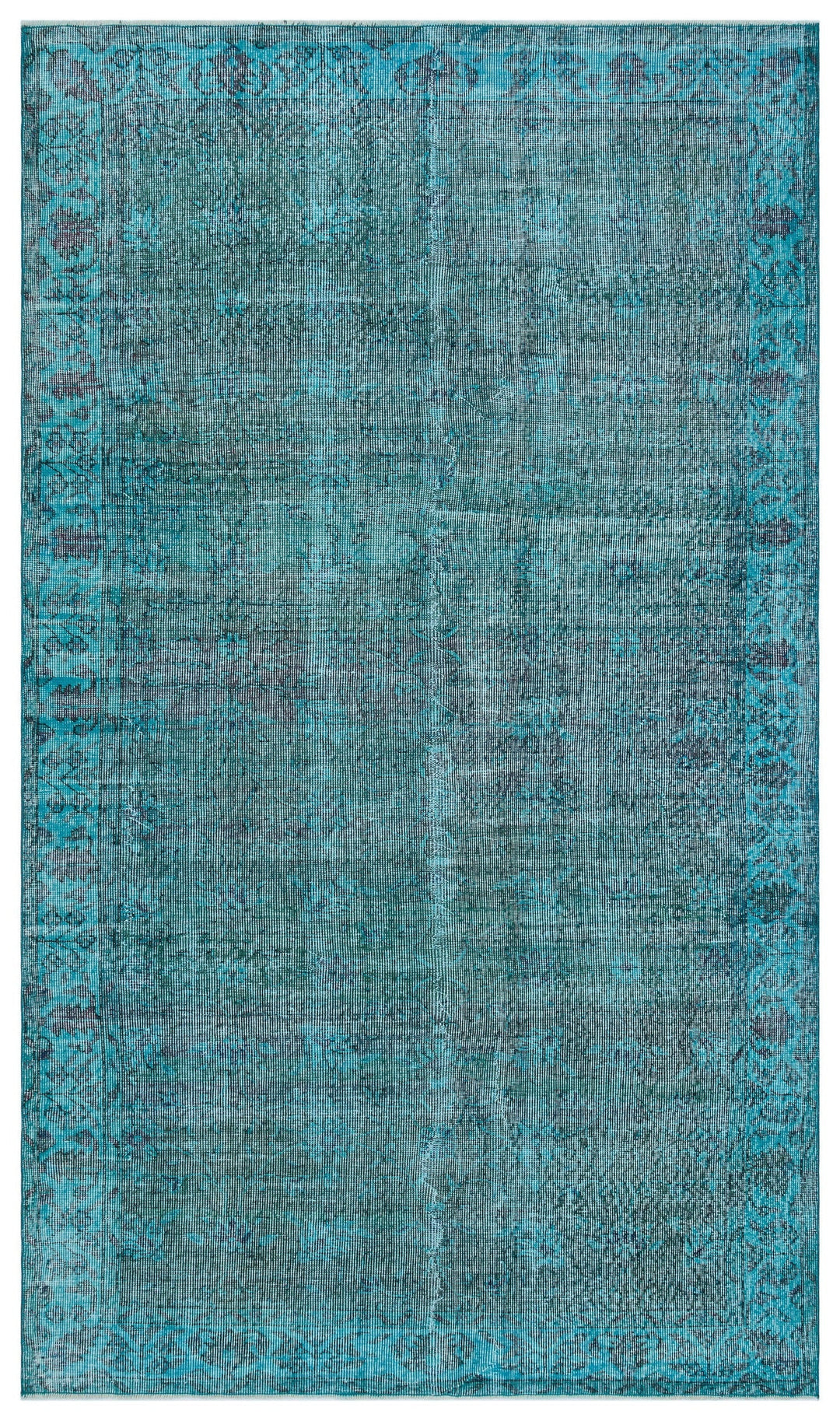 Athens Turquoise Tumbled Wool Hand Woven Carpet 160 x 278