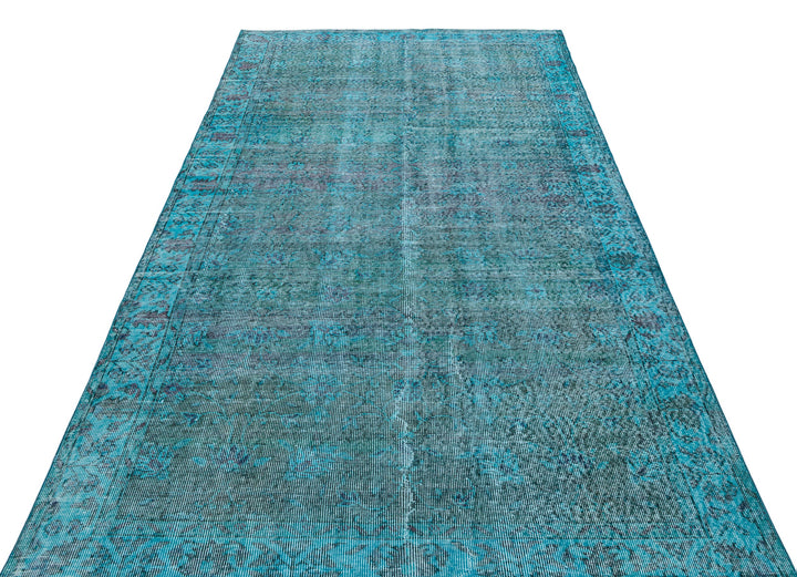 Athens Turquoise Tumbled Wool Hand Woven Carpet 160 x 278