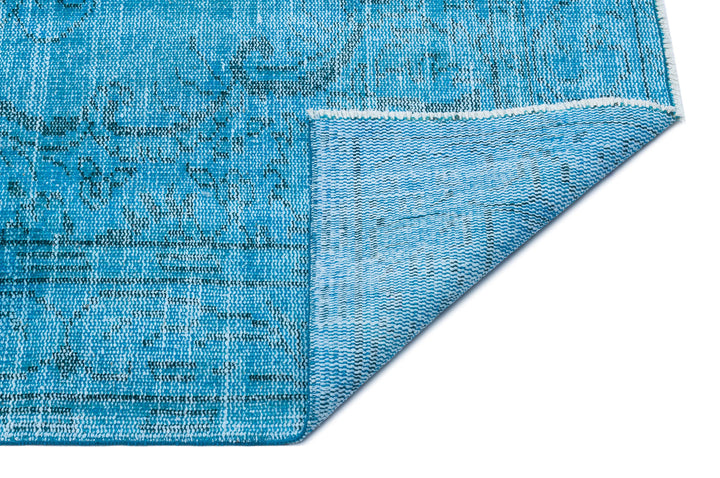 Athens Turquoise Tumbled Wool Hand Woven Carpet 146 x 272