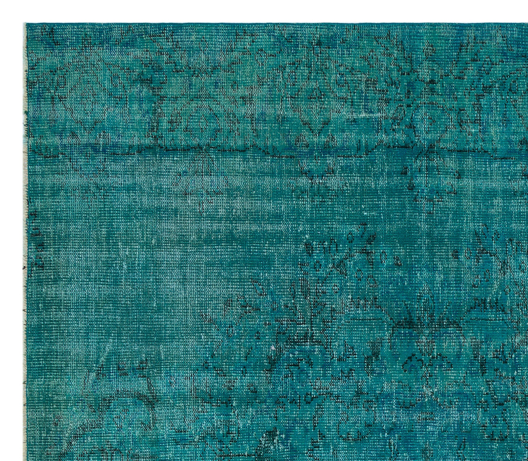 Athens Turquoise Tumbled Wool Hand Woven Carpet 223 x 250