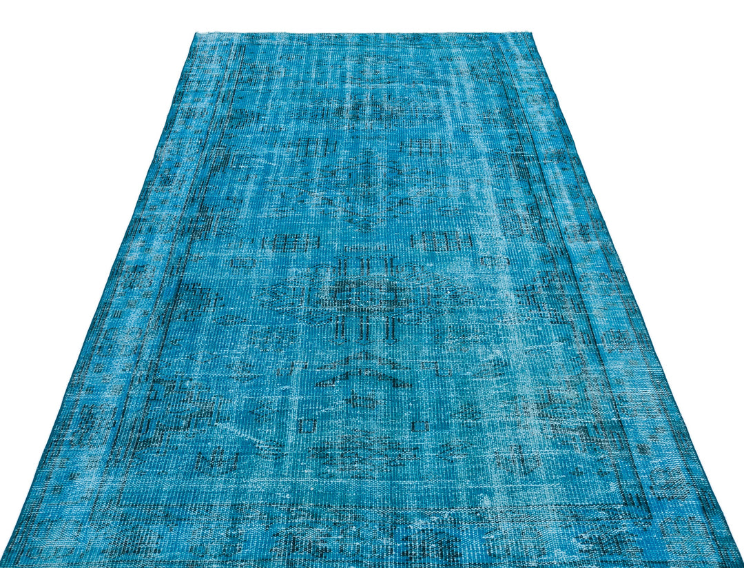 Athens Turquoise Tumbled Wool Hand Woven Carpet 145 x 237