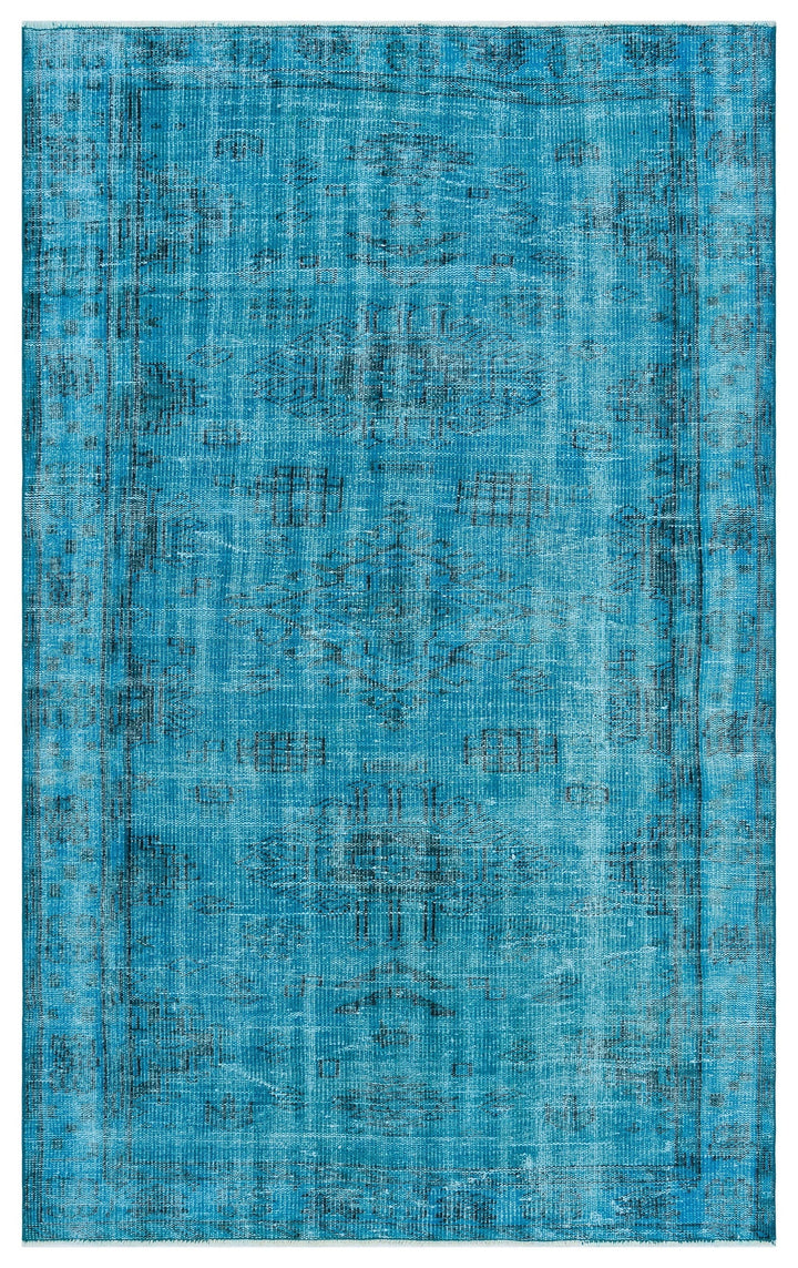 Athens Turquoise Tumbled Wool Hand Woven Carpet 145 x 237