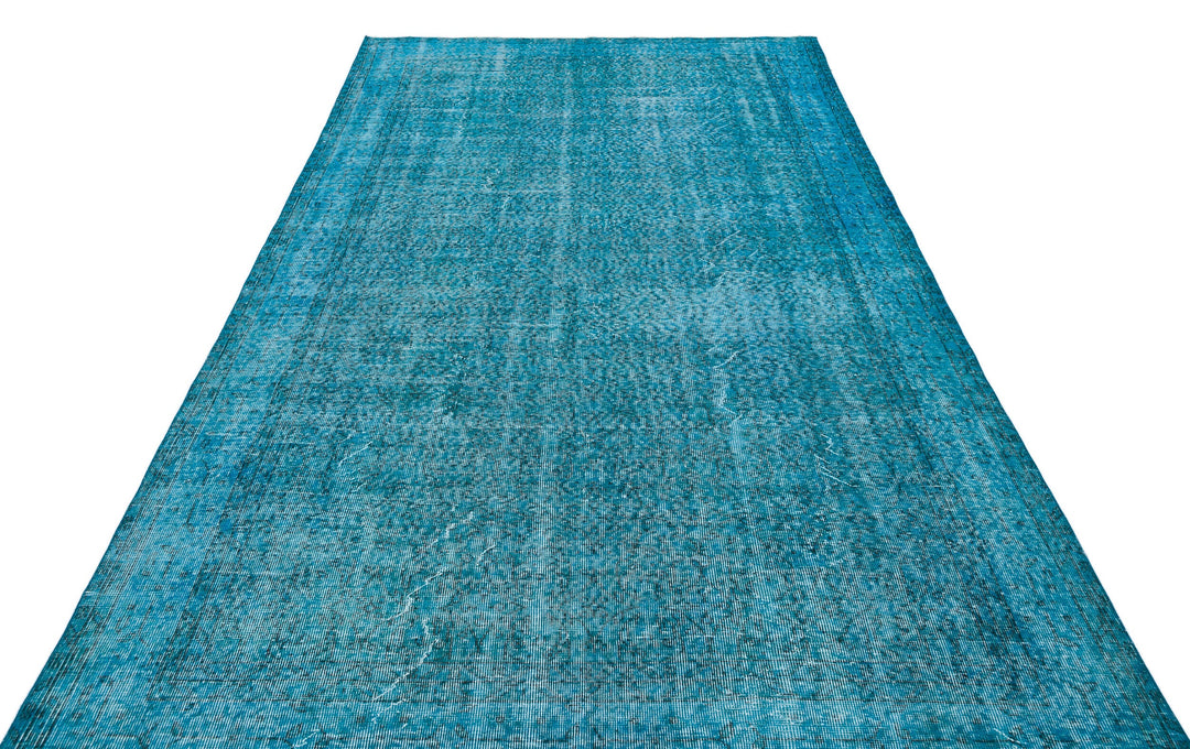 Athens Turquoise Tumbled Wool Hand Woven Carpet 192 x 308