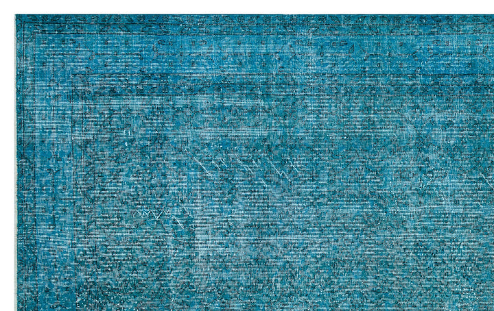 Athens Turquoise Tumbled Wool Hand Woven Carpet 192 x 308