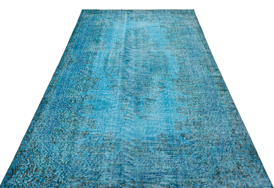 Athens Turquoise Tumbled Wool Hand Woven Carpet 169 x 270