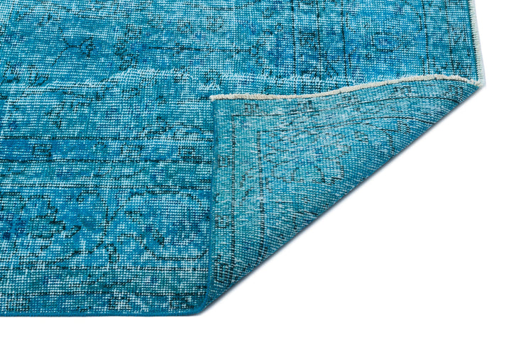 Athens Turquoise Tumbled Wool Hand Woven Rug 194 x 303
