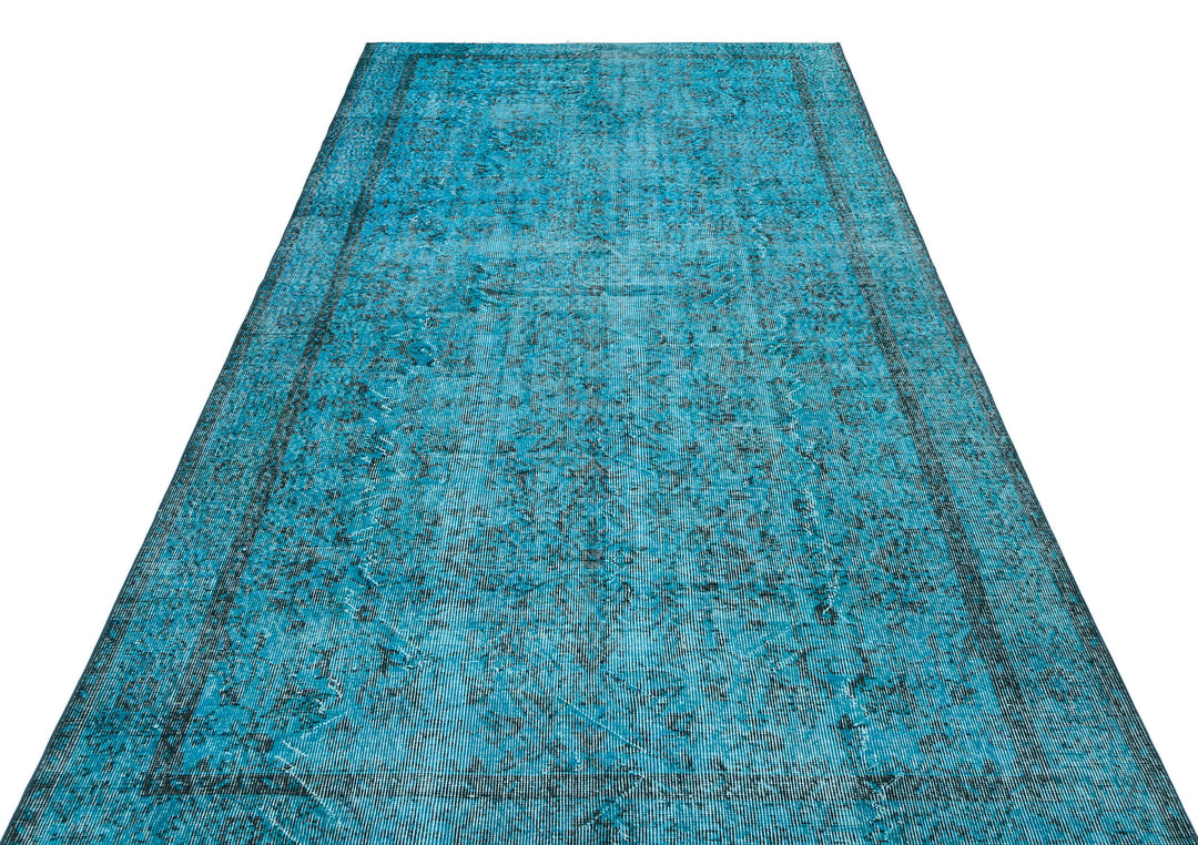 Athens Turquoise Tumbled Wool Hand Woven Carpet 165 x 277